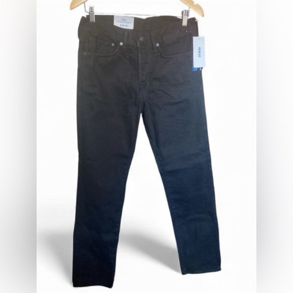 H&M Mens Straight Cut‎ Black Denim Jeans Size 29 Streetwear New